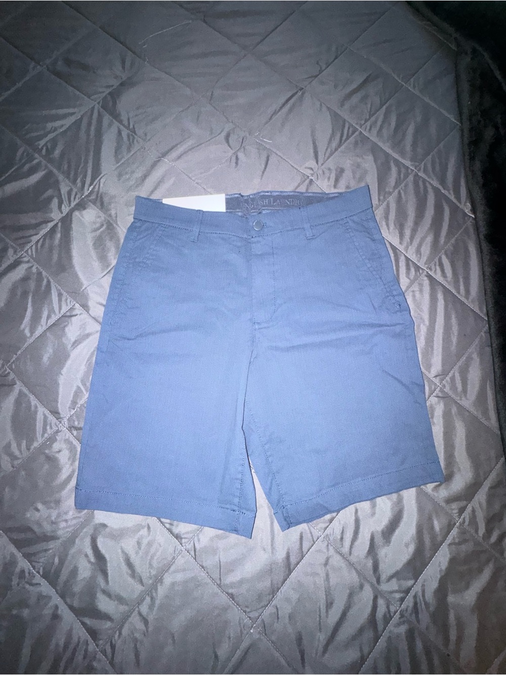English Laundry Men's Navy Flat-Front Shorts